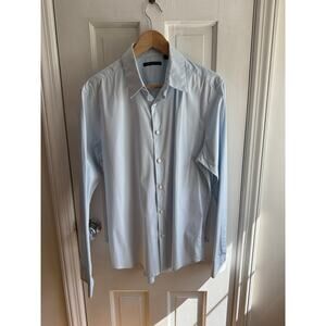 Theory Men's Sylvain Wealth Button Down Shirt - Light Blue - Size XL - EUC